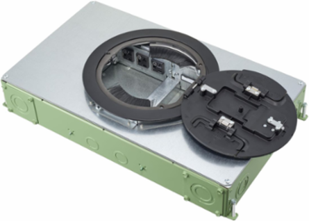 6-Gang Recessed Floorbox, 19.68 Inch x 11.54 Inch x 3.75 Inch, Corrosion Resistant