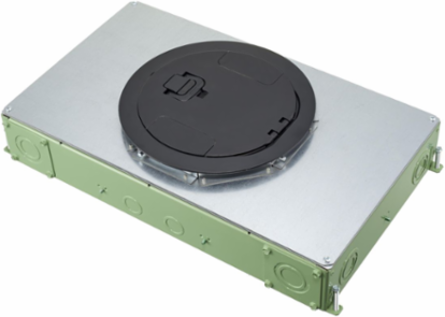 6-Gang Recessed Floorbox, 19.68 Inch x 11.54 Inch x 3.75 Inch, Corrosion Resistant