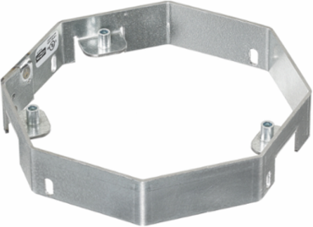 6-Gang Concrete Floorbox for Round Covers, Post Pour, 2-1/2" Stackable Rings