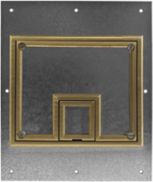 Rectangular Floor Box Cover 10.5 Inch x 12.5 Inch, Brass Beveled Edge