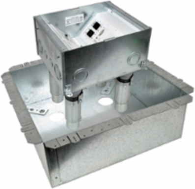 Rectangular Floor Box Cover, 10.5 Inch x 12.5 Inch, Aluminum Finish