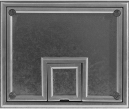 Rectangular Floor Box Cover, 10.5 Inch x 12.5 Inch, Aluminum Finish