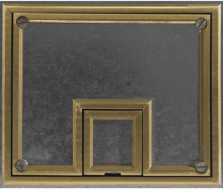 Rectangular Floor Box Cover, 10.5 Inch x 12.5 Inch, Brass Finish