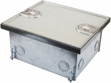 Recessed Floor Box Cover, Rectangle, 14.5 Inch x 12.58 Inch, Aluminum, 20,000 lb Load