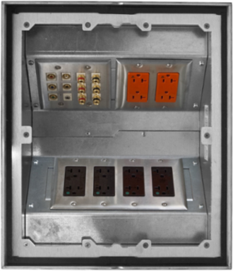 Recessed 8-Gang Floor Box for Carpet, 13 Inch x 15 Inch x 6.07 Inch