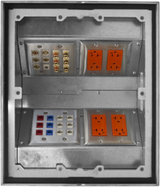 Recessed 8-Gang Floor Box for Carpet, 13 Inch x 15 Inch x 6.07 Inch
