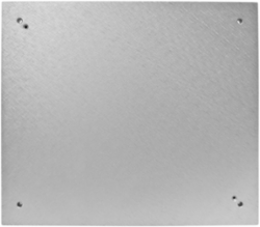 8-Gang Rectangular Floor Box Cover, 14.58 x 12.57 x 0.88 Inch, Aluminum Finish