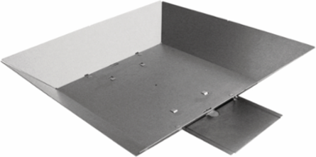 Concrete Floor Box Accessory, 15.75 Inch Square, 4 Inch Deep, Steel