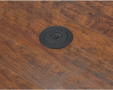 4 Inch Round Cover Assembly, Black Powder Coat Finish, Cast Aluminum