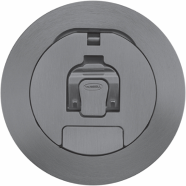 4 Inch Round Cover Assembly, Gray Powder Coat Finish, Low Profile