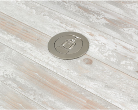 4 Inch Round Recessed Floor Box Cover, Nickel Plated Finish