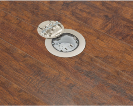 4 Inch Round Recessed Floor Box Cover, Nickel Plated Finish