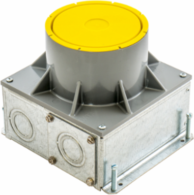 Galvanized Stamped Steel Floor Box, 4 Inch, 5.00 Inch Depth