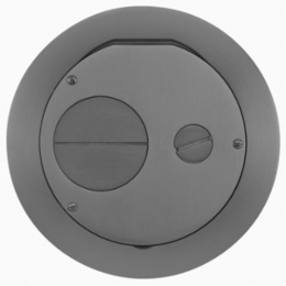 Round Floor Box Cover, 6 Inch Diameter, Gray, Cast Aluminum