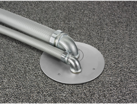 SystemOne 8 Inch Round Floor Box Cover - Brushed Aluminum, ADA Compliant