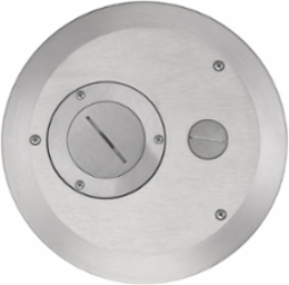 SystemOne 8 Inch Round Floor Box Cover - Brushed Aluminum, ADA Compliant