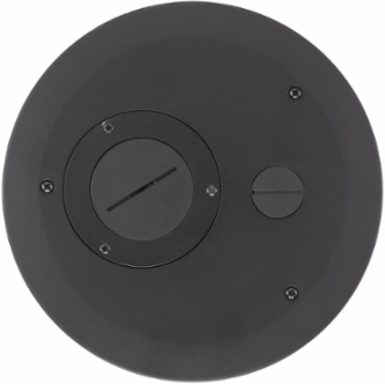 SystemOne Recessed Round 8 Inch Floor Box Cover, Cast Aluminum, Black Powder Paint