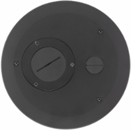 SystemOne Recessed Round 8 Inch Floor Box Cover, Cast Aluminum, Black Powder Paint