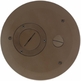 Recessed 8 Inch Round Floor Box Cover, Plated Antique Bronze