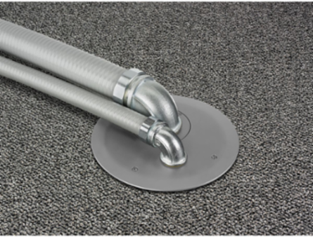Recessed 8 Inch Round Floor Box Cover, Gray Cast Aluminum