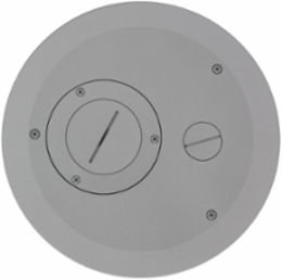 Recessed 8 Inch Round Floor Box Cover, Gray Cast Aluminum