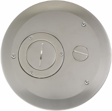 SystemOne 8 Inch Round Floor Box Cover, Cast Aluminum, ADA Compliant