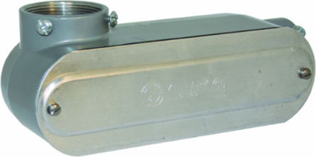 Combo LL Aluminum Conduit Body 1-1/4 Inch with Cover & Gasket, Gray