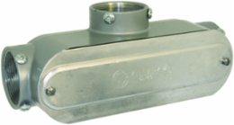 Aluminum 1-1/2 Inch T Hub Conduit Body with Cover & Gasket, 33 cu. in. Volume