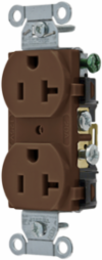 Commercial Grade Duplex Receptacle, 20A 125V, Brown