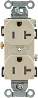 Tamper-Resistant Duplex Receptacle, 20A 125V, Light Almond