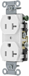 Commercial Grade Duplex Receptacle 20A 125V White