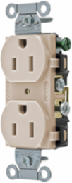 Duplex Tamper-Resistant Receptacle, 15A 125V, 2-Pole 3-Wire, Light Almond