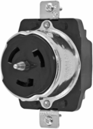 Locking Receptacle 50A 3-Phase Delta 250V AC, 3-Pole 4-Wire, Screw Terminal, 2.69x2.12x2.36 Inch