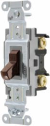 Toggle Switch, 15A 120/277V AC, Single Pole, Back and Side Wired
