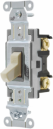 Toggle Switch, Commercial Grade, 15A 120/277V AC, Ivory, 4.18 x 1.49 x 1.83 Inch