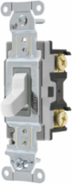 Toggle Switch 15A 120/277V AC Single Pole Back & Side Wired White