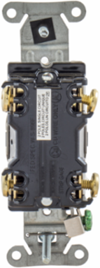 Toggle Switch 20A 120/277V AC Double Pole, Back and Side Wired