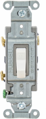 Toggle Switch 20A 120/277V AC Double Pole, Back and Side Wired