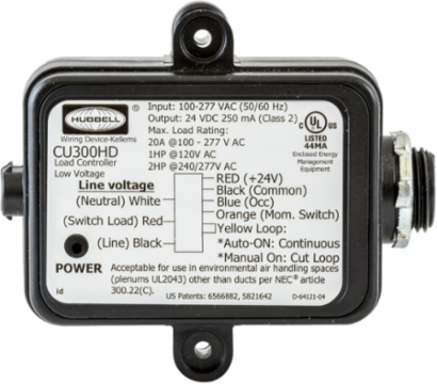 Heavy Duty Occupancy Sensor Control Unit, 120/277V AC, 20A, 4 Inch x 3.4 Inch x 1.73 Inch