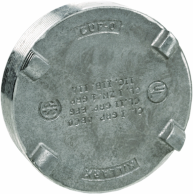 4 Inch Aluminum Threaded Insert Plug, Natural Finish, NPT