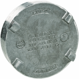 4 Inch Aluminum Threaded Insert Plug, Natural Finish, NPT