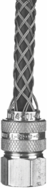Deluxe Cord Grip, Straight Female 0.375-0.500 Inch, 1/2 Inch with Mesh, Aluminum Fitting