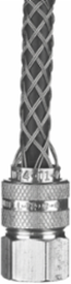 Deluxe Cord Grip, Straight Female 0.375-0.500 Inch, 1/2 Inch with Mesh, Aluminum Fitting