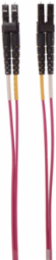 Fiber Optic Patch Cord, 1 Meter, OM4, Duplex, Plenum Rated, Violet