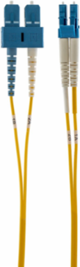 Fiber Optic Patch Cord, Single Mode, Duplex, LC-SC, 1 Meter Length