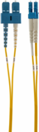 Fiber Optic Patch Cord, Singlemode, LC-SC, 5 Meter Length, Plenum PVC