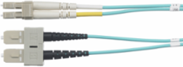 Fiber Optic OM4 Duplex Riser Rated 1 Meter Length, Aqua