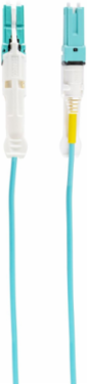 Fiber Optic Patch Cord, 1 Meter, Plenum Rated, OM3/OM4 Duplex