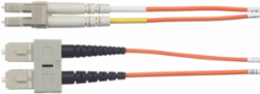 Patch Cord, Fiber Optic, LC to SC, Duplex Multi Mode, 62.5/125, 1 Meter Length