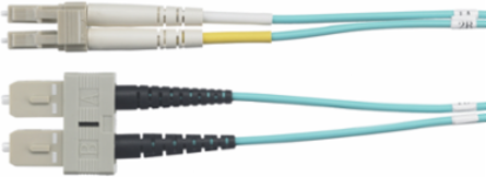 Fiber Optic Patch Cord LC to SC Duplex Multi Mode 3 Meter Length